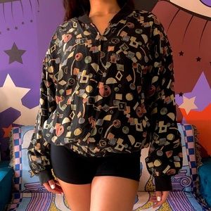 geometric shape 80's jacket